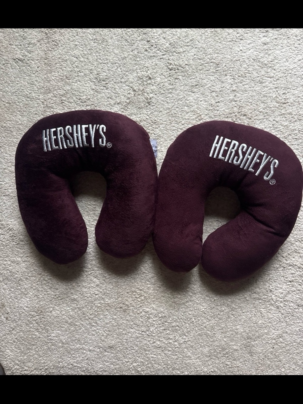 Kids Plush Travel Neck Pillow - Dark Chocolate Brown